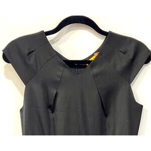 ALICE & OLIVIA Black Work Dress w Subtle Pinstripe - Mint Condition - Orig. $485